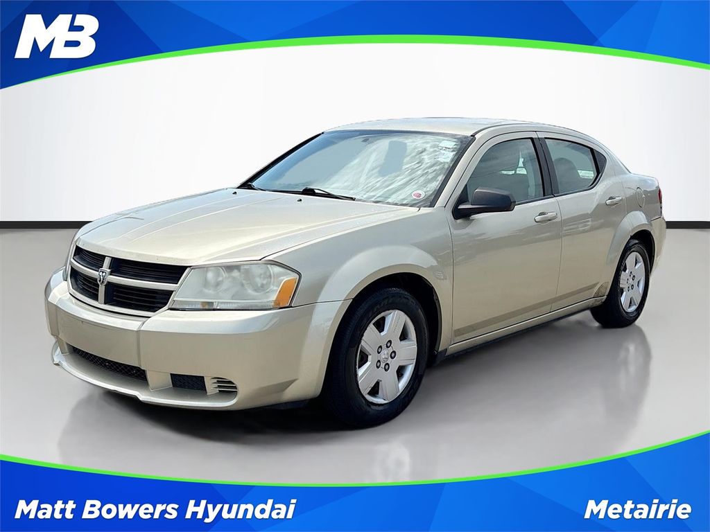 White Gold Clearcoat 2010 Dodge Avenger Sedan Front-Wheel Drive 4-Speed Automatic