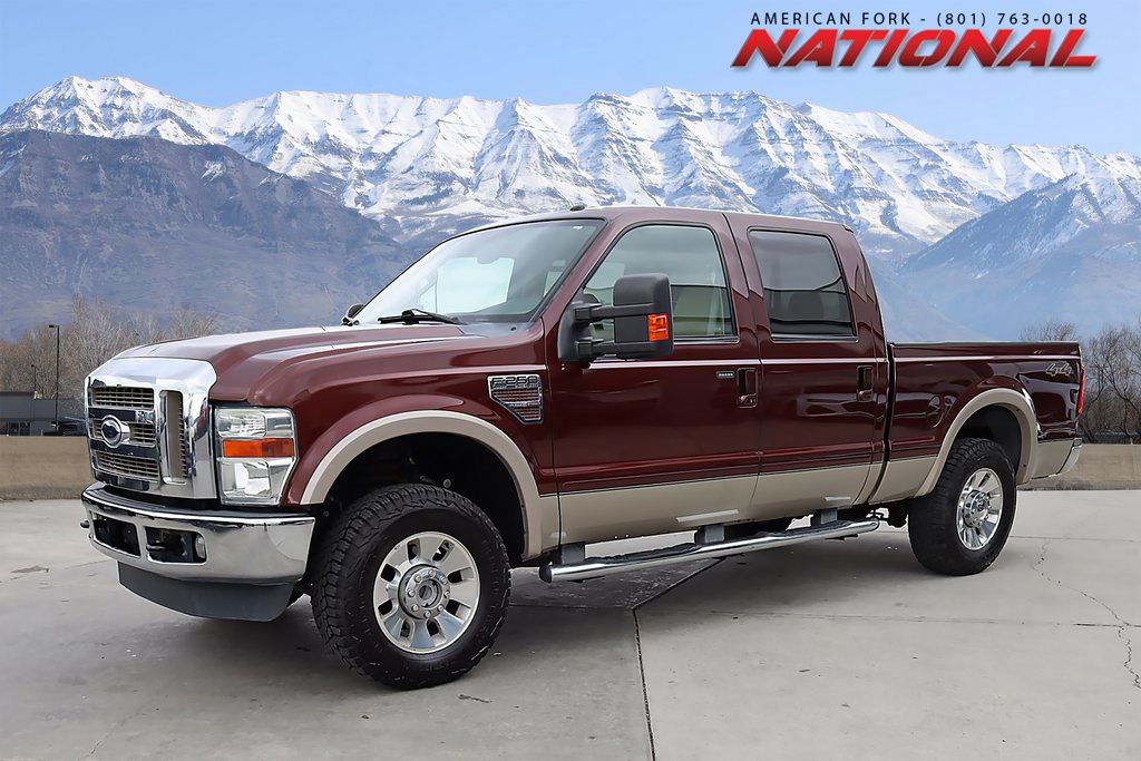 Red (Maroon) 2010 Ford F-250 Super Duty Pickup Truck Four-Wheel Drive 5-Speed Automatic Overdrive