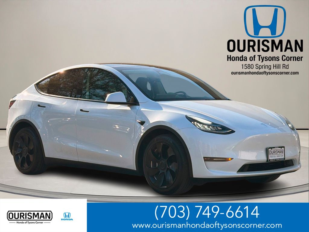 Pearl White Multi-Coat 2021 Tesla Model Y Long Range AWD SUV / Crossover All-Wheel Drive 1-Speed Automatic
