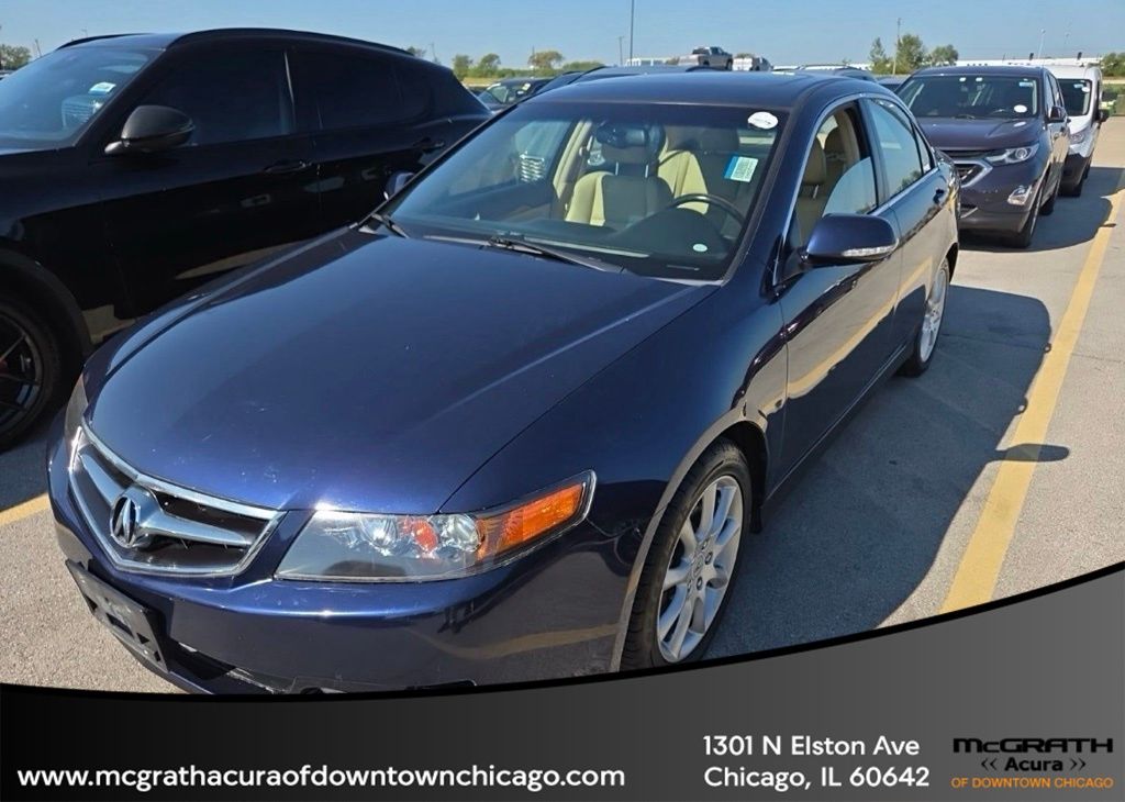 Blue 2006 Acura TSX Sedan Front-Wheel Drive 5-Speed Automatic