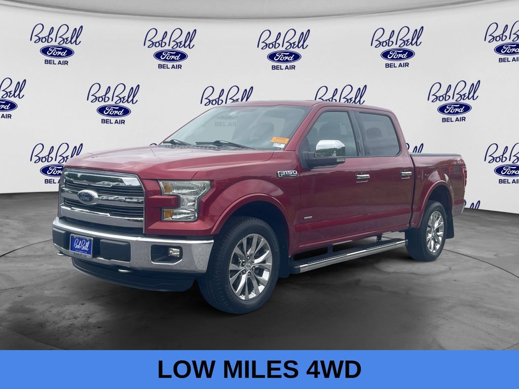 Ruby Red Metallic 2015 Ford F-150 Lariat SuperCrew 4WD Pickup Truck Four-Wheel Drive 6-Speed Automatic