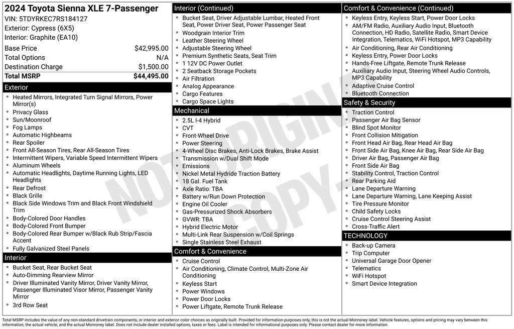 Used 2024 Toyota Sienna Van