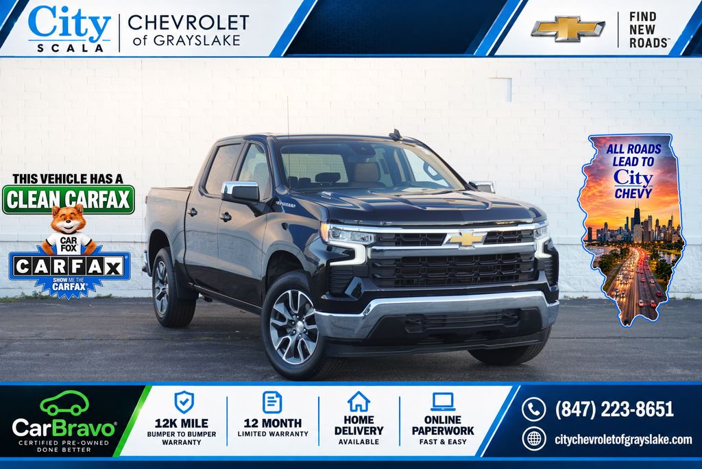 Black 2024 Chevrolet Silverado 1500 Pickup Truck Four-Wheel Drive 8-Speed Automatic