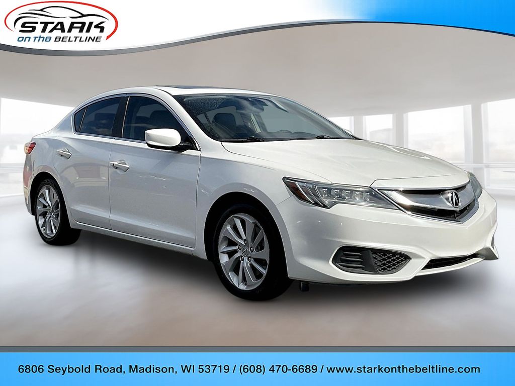 White 2017 Acura ILX FWD Sedan Front-Wheel Drive 8-Speed Dual Clutch