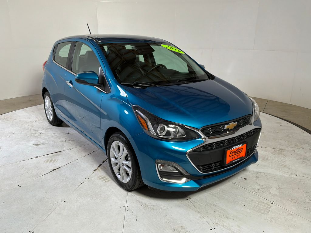 Caribbean Blue Metallic 2019 Chevrolet Spark 2LT FWD Hatchback Front-Wheel Drive Continuously Variable Transmission