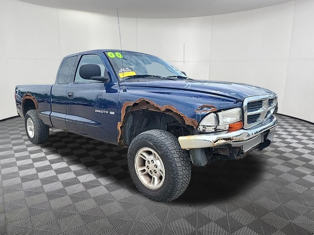 Blue 2000 Dodge Dakota Pickup Truck Four-Wheel Drive 4-Speed Automatic