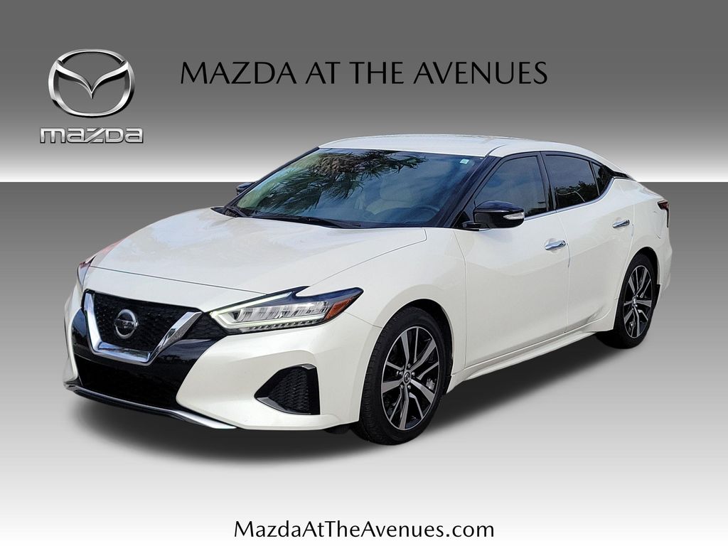 Pearl White 2021 Nissan Maxima SV FWD Sedan Front-Wheel Drive Continuously Variable Transmission