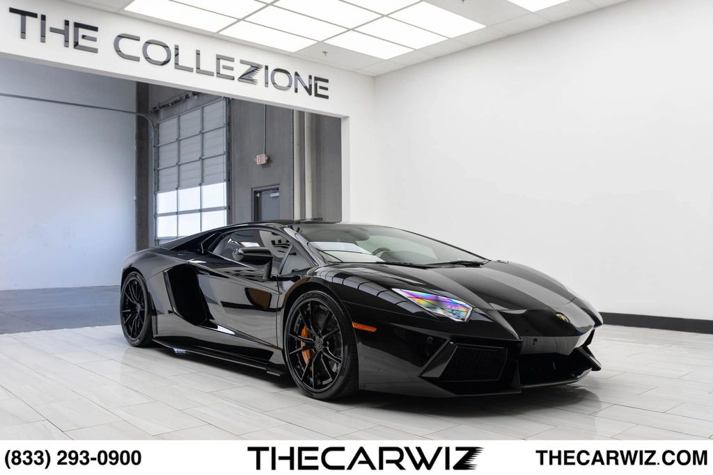 Black 2012 Lamborghini Aventador Coupe All-Wheel Drive 7-Speed Automatic