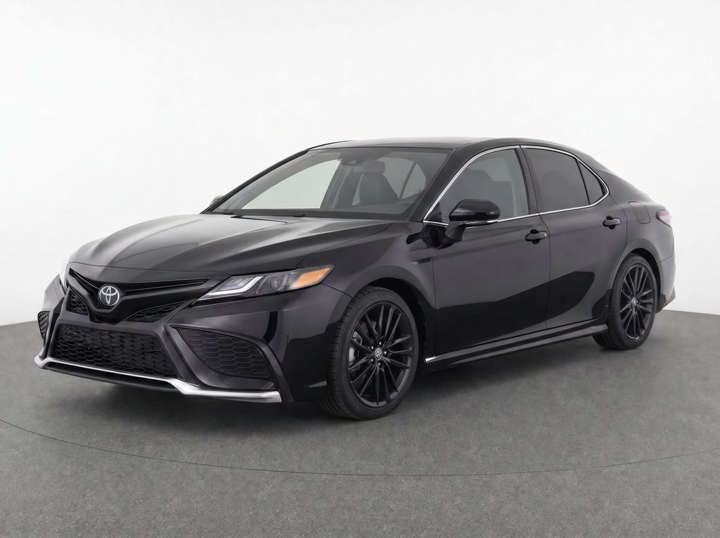 Black 2024 Toyota Camry Hybrid Sedan Front-Wheel Drive Continuously Variable Transmission