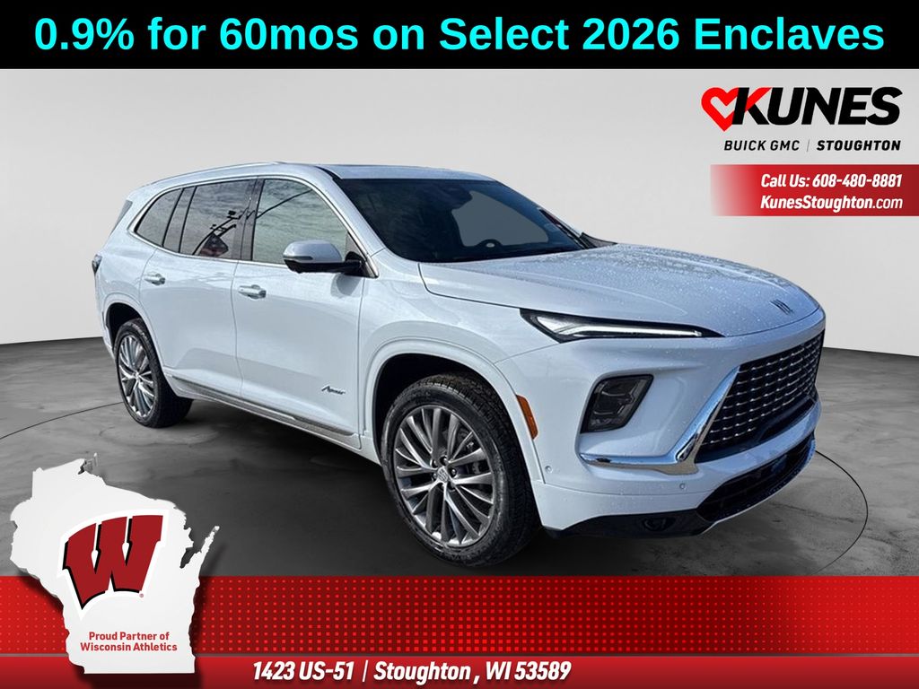 Iridescent White Tricoat 2026 Buick Enclave SUV / Crossover Four-Wheel Drive 8-Speed Automatic