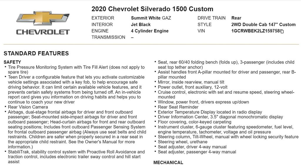 2020 Chevrolet Silverado 1500 Custom 29