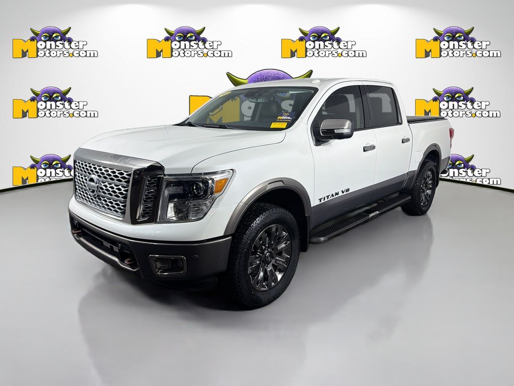 White 2018 Nissan Titan Pickup Truck Four-Wheel Drive 7-Speed Automatic