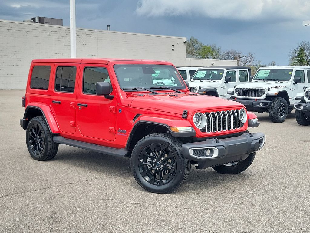 Firecracker Red Clearcoat 2025 Jeep Wrangler 4xe Sahara 4WD SUV / Crossover Four-Wheel Drive 8-Speed Automatic