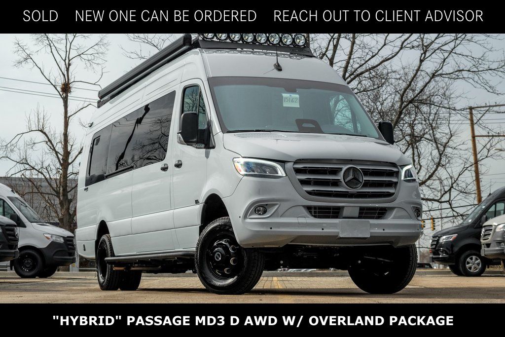 Silver Gray 2025 Mercedes-Benz Sprinter Cargo 3500XD 170 High Roof Extended AWD Van All-Wheel Drive 9-Speed Automatic