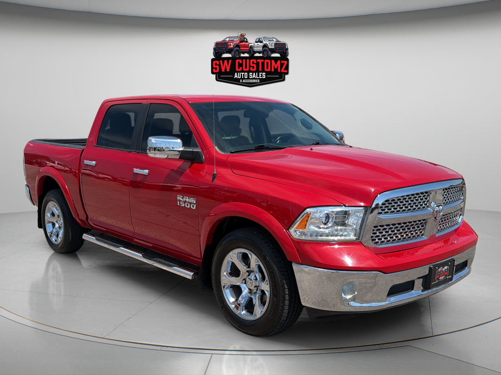 Flame Red Clearcoat 2018 RAM 1500 Pickup Truck Four-Wheel Drive 8-Speed Automatic