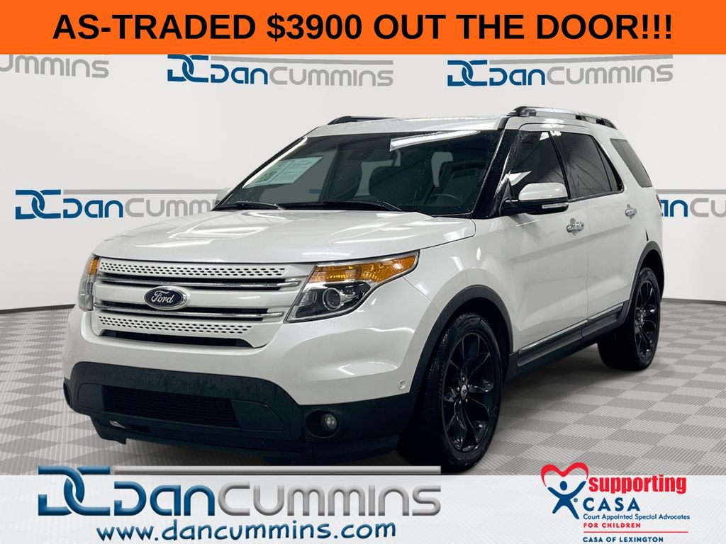 White Platinum Clearcoat Metallic 2014 Ford Explorer SUV / Crossover All-Wheel Drive 6-Speed Automatic
