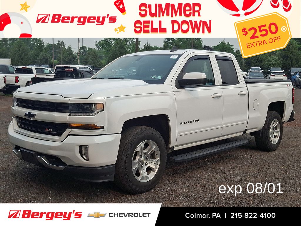 Summit White 2016 Chevrolet Silverado 1500 Pickup Truck Four-Wheel Drive 6-Speed Automatic Overdrive