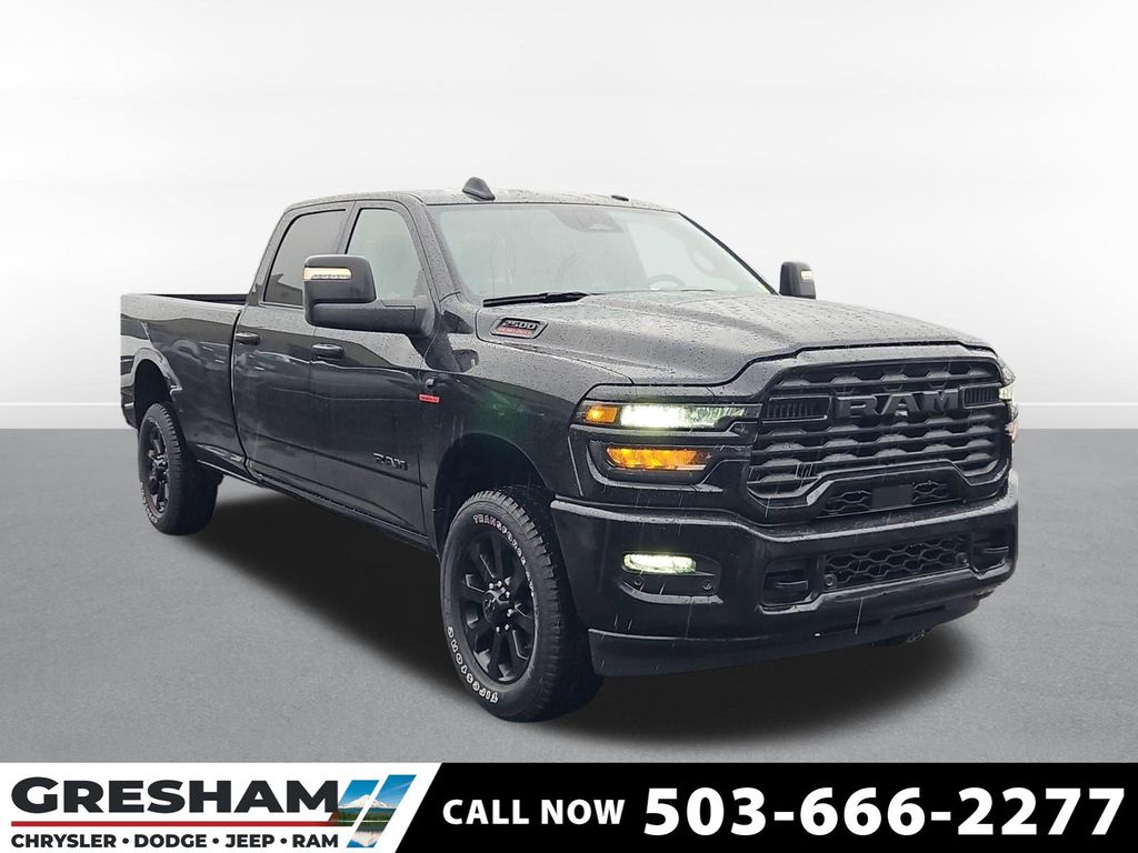 Diamond Black Crystal Pearlcoat 2025 RAM 2500 Big Horn Crew Cab LB 4WD Pickup Truck Four-Wheel Drive 8-Speed Automatic