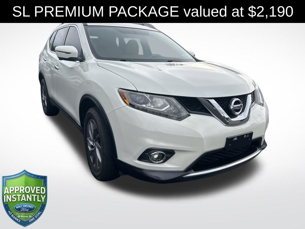 Pearl White 2016 Nissan Rogue SUV / Crossover All-Wheel Drive Continuously Variable Transmission