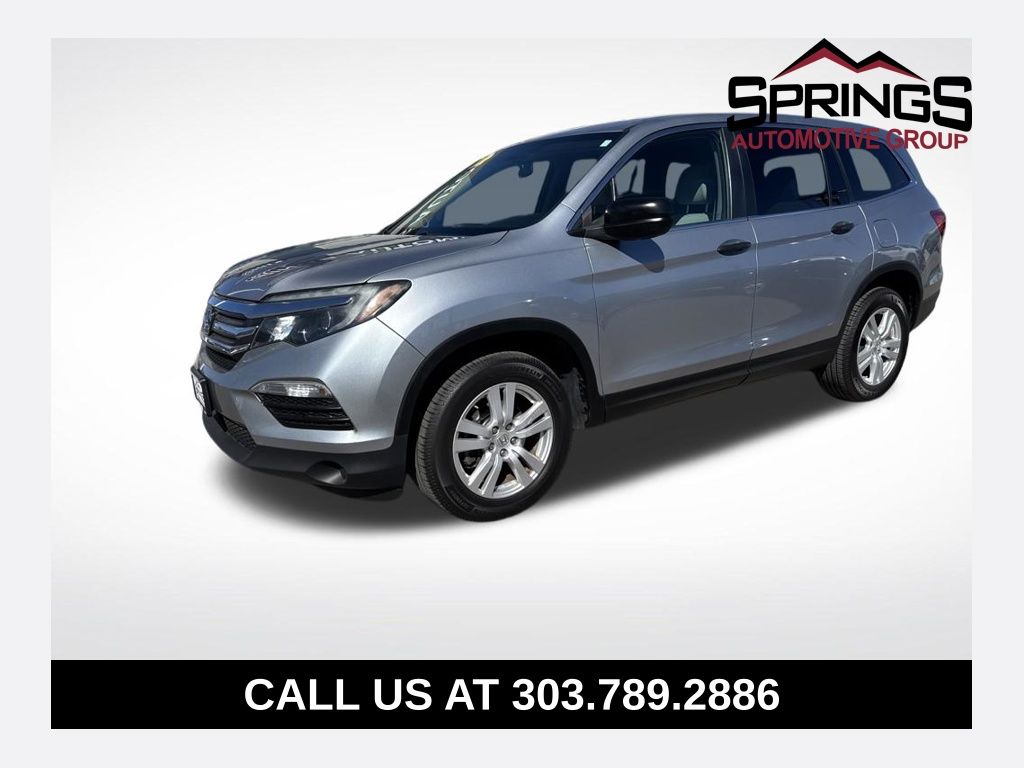 Silver 2017 Honda Pilot LX AWD SUV / Crossover All-Wheel Drive 6-Speed Automatic