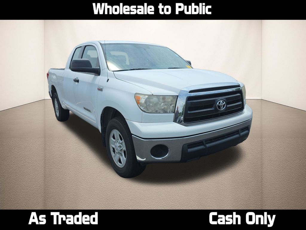 Super White 2010 Toyota Tundra Tundra-Grade Double Cab 5.7L Pickup Truck 4X2 6-Speed Automatic