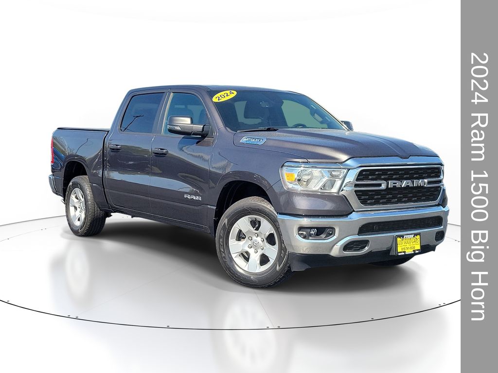 Crystal Metallic 2024 RAM 1500 Pickup Truck Four-Wheel Drive 8-Speed Automatic