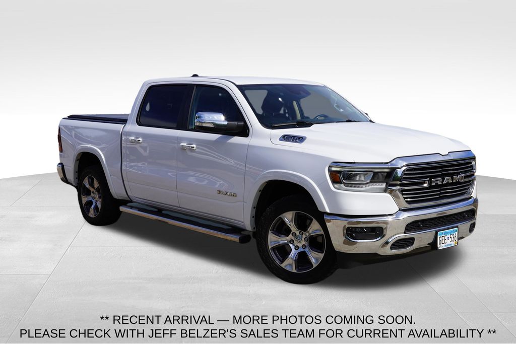 Bright White Clearcoat 2021 RAM 1500 Laramie Crew Cab 4WD Pickup Truck Four-Wheel Drive 8-Speed Automatic