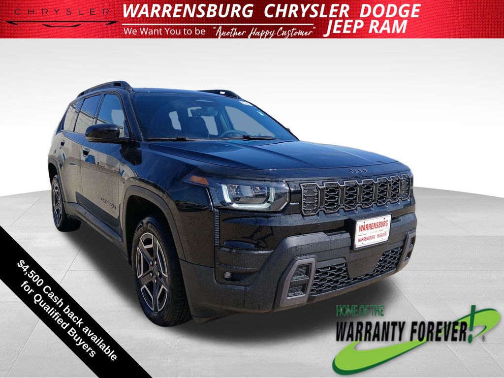 Diamond Black Crystal Pearlcoat 2026 Jeep Cherokee SUV / Crossover Four-Wheel Drive Continuously Variable Transmission