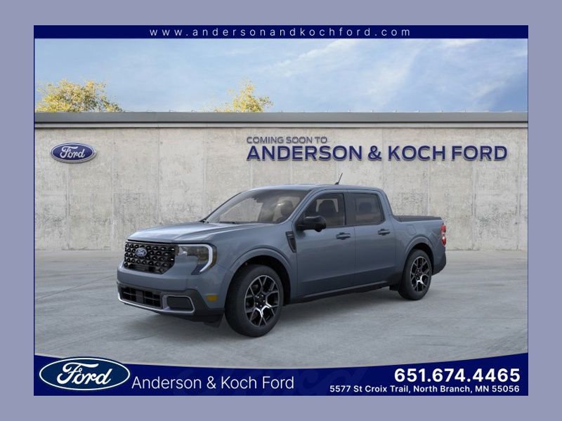 Blue (Azure Gray Metallic) 2026 Ford Maverick Lariat SuperCrew AWD Pickup Truck All-Wheel Drive Continuously Variable Transmission