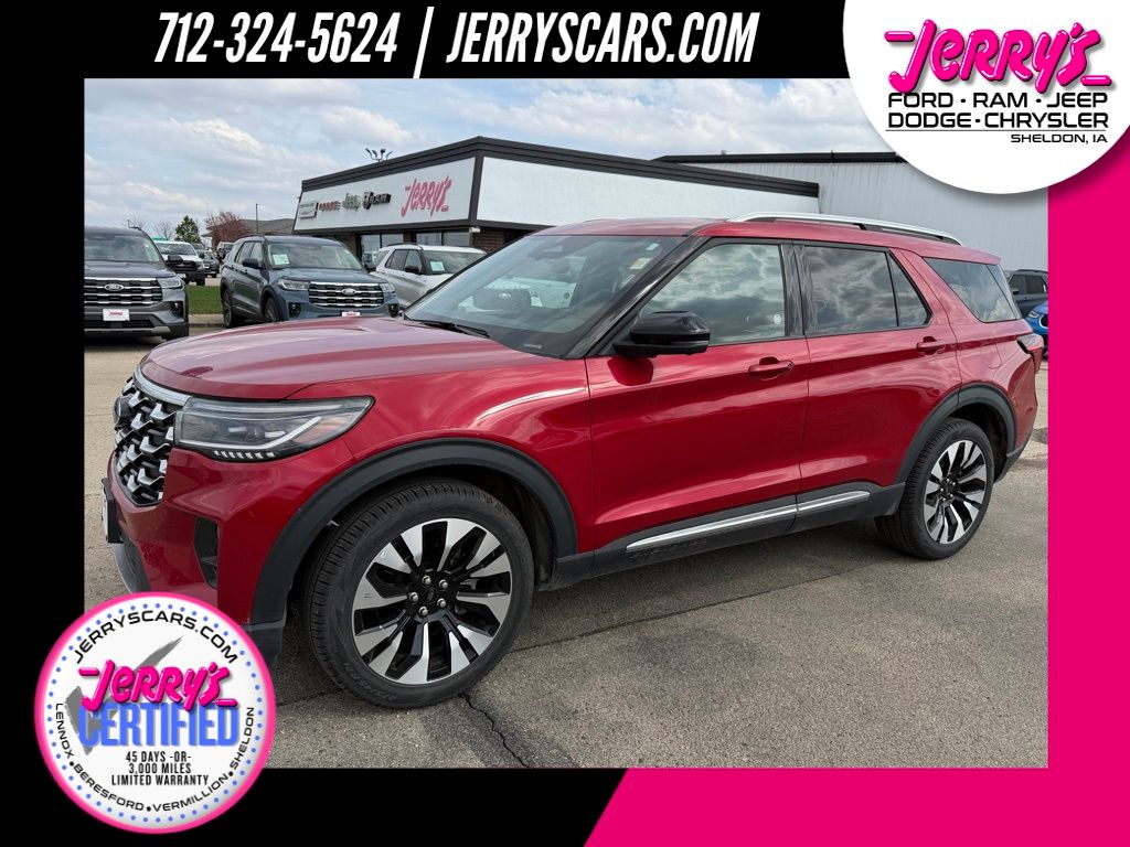 Red Metallic 2025 Ford Explorer SUV / Crossover All-Wheel Drive Automatic