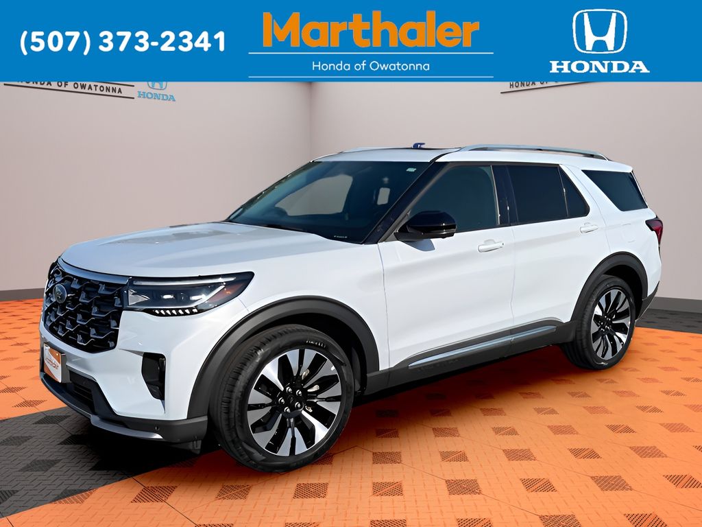 White Metallic 2025 Ford Explorer SUV / Crossover All-Wheel Drive Automatic