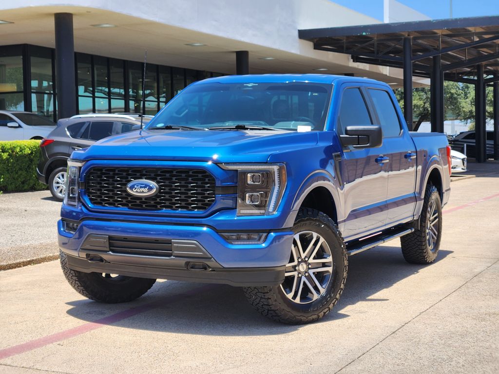 Blue Metallic 2023 Ford F-150 Pickup Truck Four-Wheel Drive Automatic