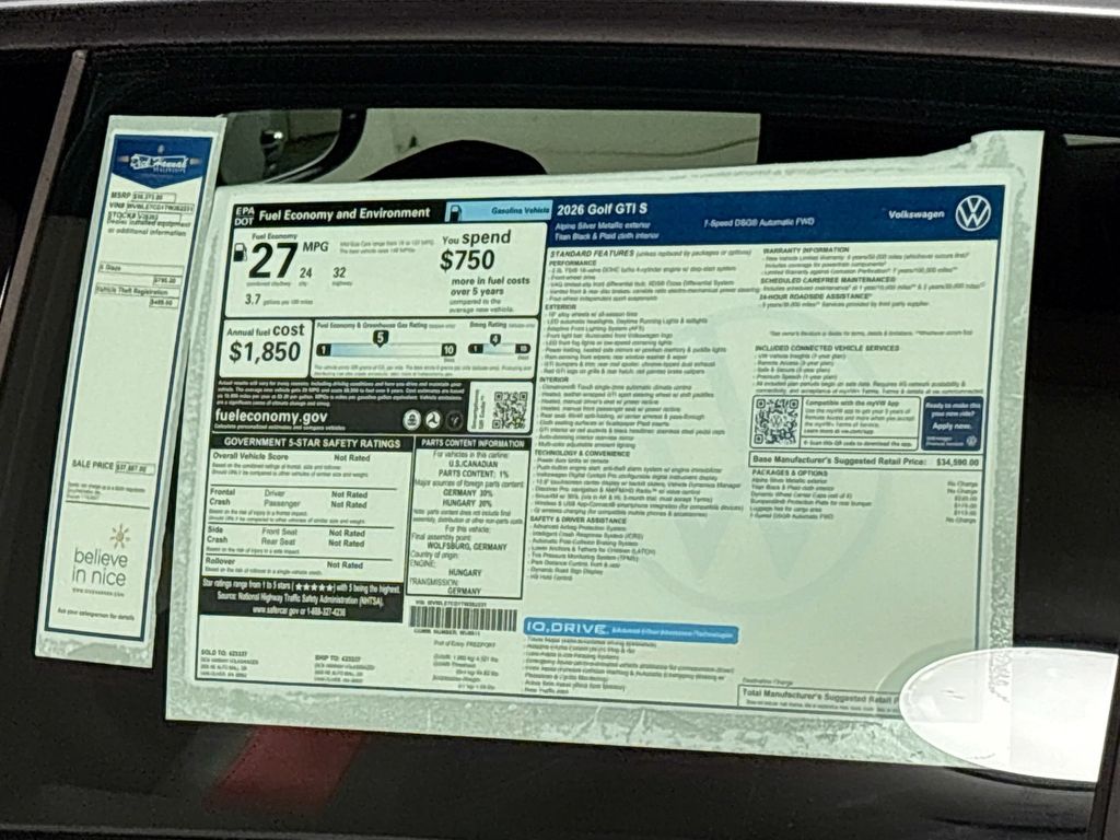 2026 Volkswagen Golf GTI S