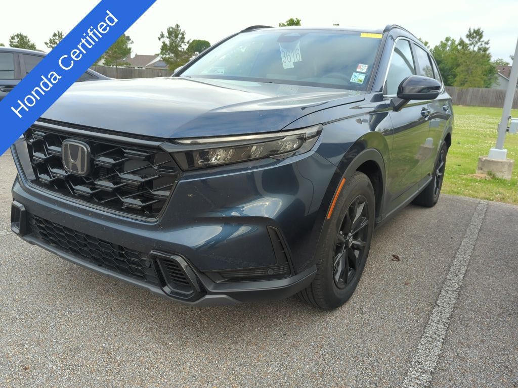 Canyon River Blue Metallic 2024 Honda CR-V Hybrid Sport-L FWD SUV / Crossover Front-Wheel Drive Continuously Variable Transmission