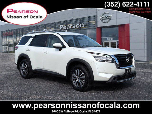 Pearl White 2024 Nissan Pathfinder SUV / Crossover Front-Wheel Drive 9-Speed Automatic
