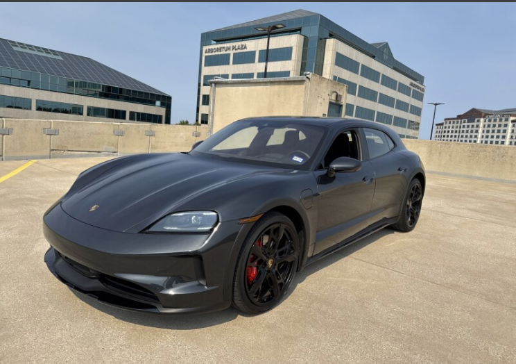 Gray (Volcano Grey Metallic) 2025 Porsche Taycan Wagon All-Wheel Drive Automatic