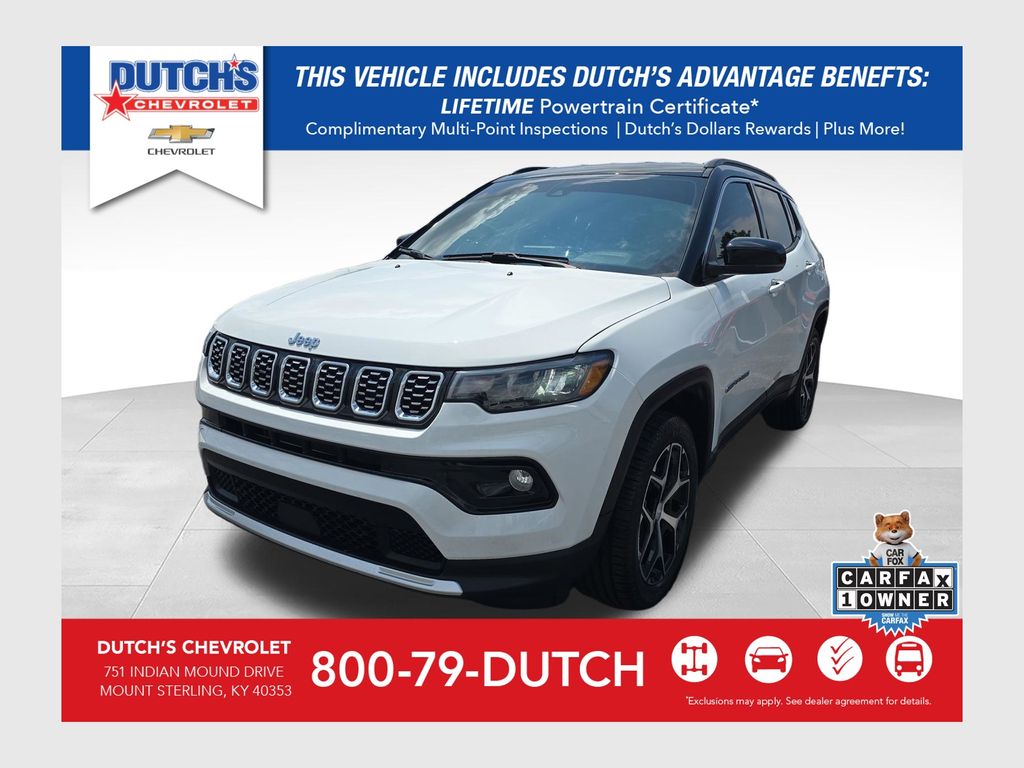 Bright White Clearcoat 2024 Jeep Compass SUV / Crossover Four-Wheel Drive 8-Speed Automatic