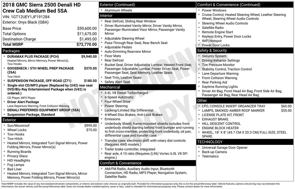 2018 GMC Sierra 2500HD Denali