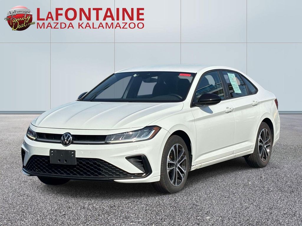 White 2025 Volkswagen Jetta Sport FWD Sedan Front-Wheel Drive 8-Speed Automatic