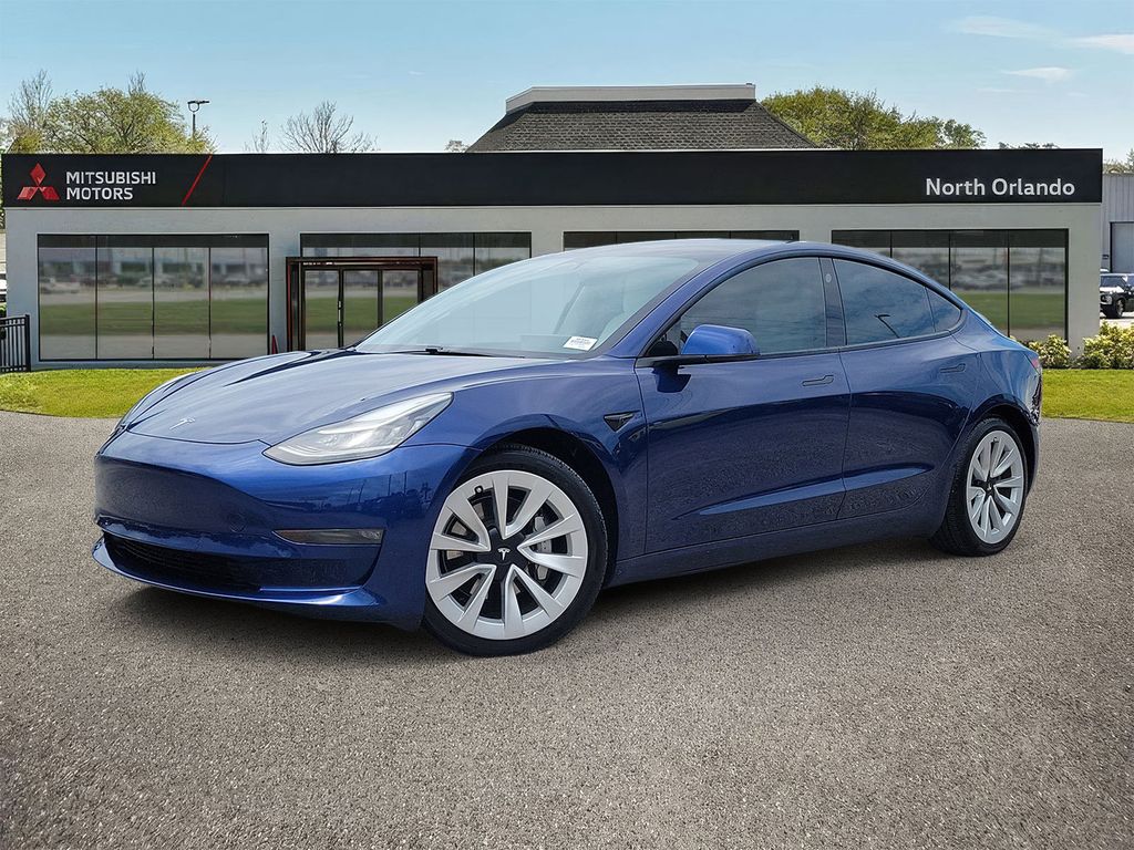 Deep Blue Metallic 2021 Tesla Model 3 Sedan All-Wheel Drive 1-Speed Automatic