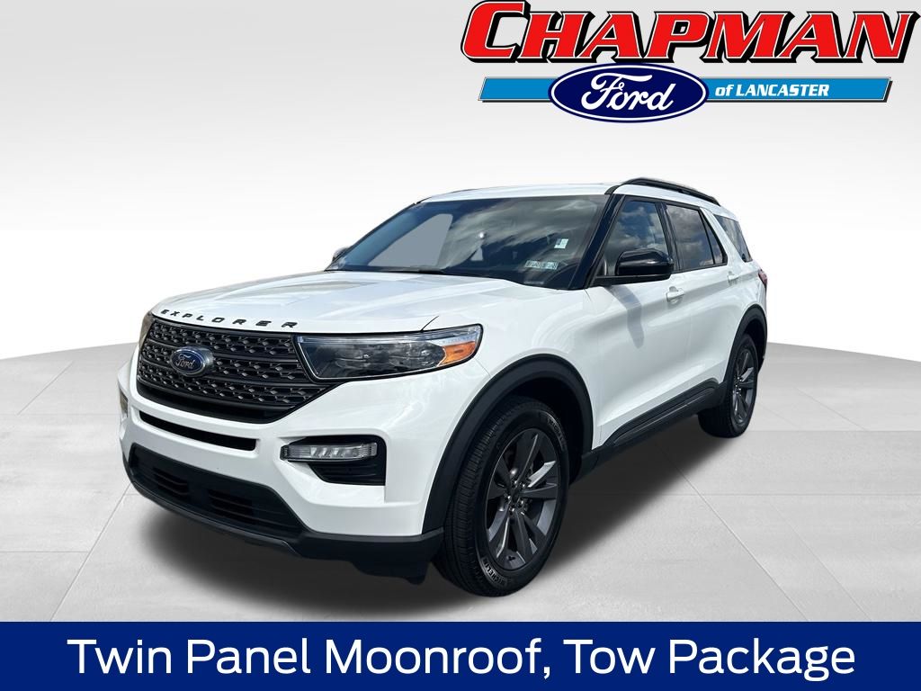 White Metallic 2023 Ford Explorer SUV / Crossover All-Wheel Drive Automatic
