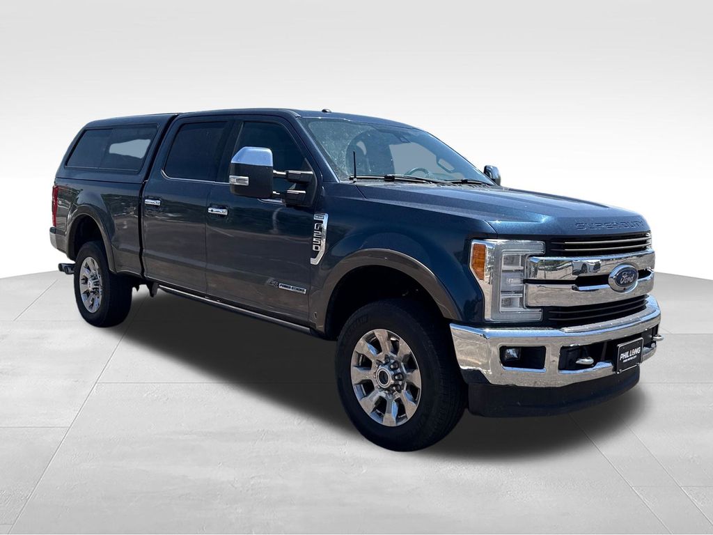 Blue 2017 Ford F-250 Super Duty Pickup Truck Four-Wheel Drive 6-Speed Automatic