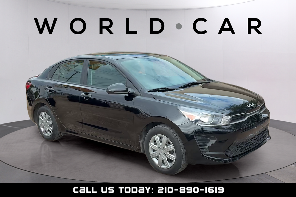 Aurora Black 2023 Kia Rio LX FWD Sedan Front-Wheel Drive Continuously Variable Transmission