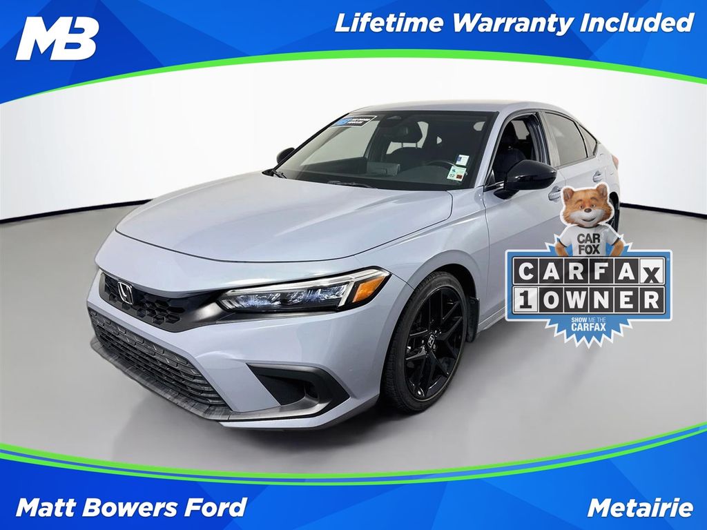 Morning Mist Metallic 2024 Honda Civic Hatchback Hatchback Front-Wheel Drive Continuously Variable Transmission
