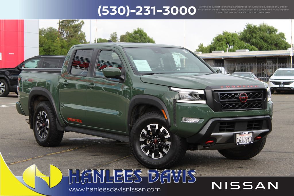Tactical Green Metallic 2024 Nissan Frontier PRO-4X Crew Cab 4WD Pickup Truck Four-Wheel Drive 9-Speed Automatic Overdrive