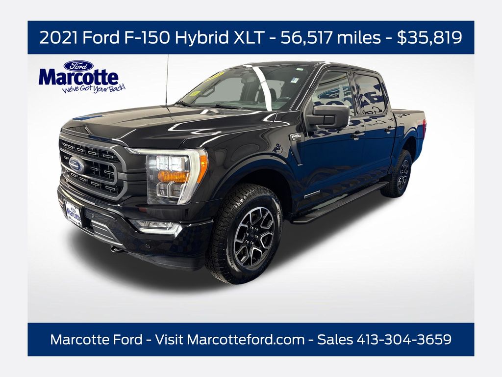 Black Metallic 2021 Ford F-150 XLT SuperCrew 4WD Pickup Truck Four-Wheel Drive Automatic