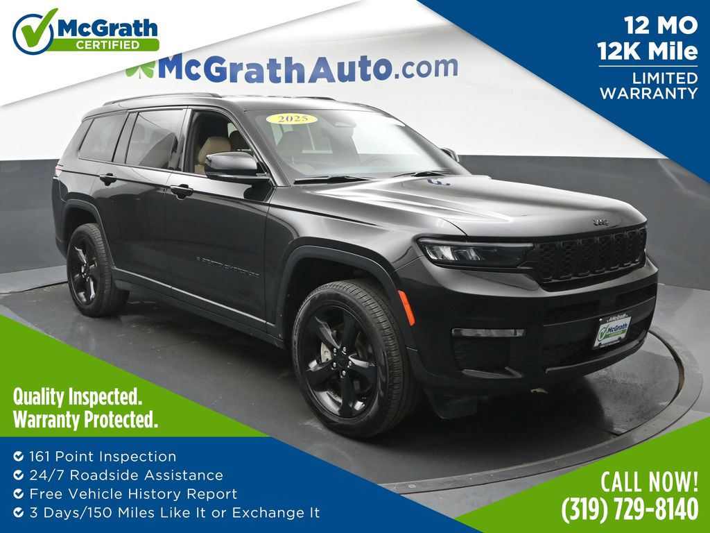 Diamond Black Crystal Pearlcoat 2025 Jeep Grand Cherokee L SUV / Crossover Four-Wheel Drive 8-Speed Automatic