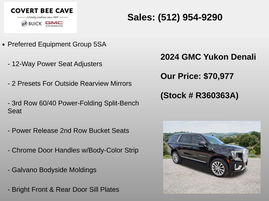 Used Car 2024 Gmc Yukon  Denali For Sale Under $80,000 In Austin, Texas