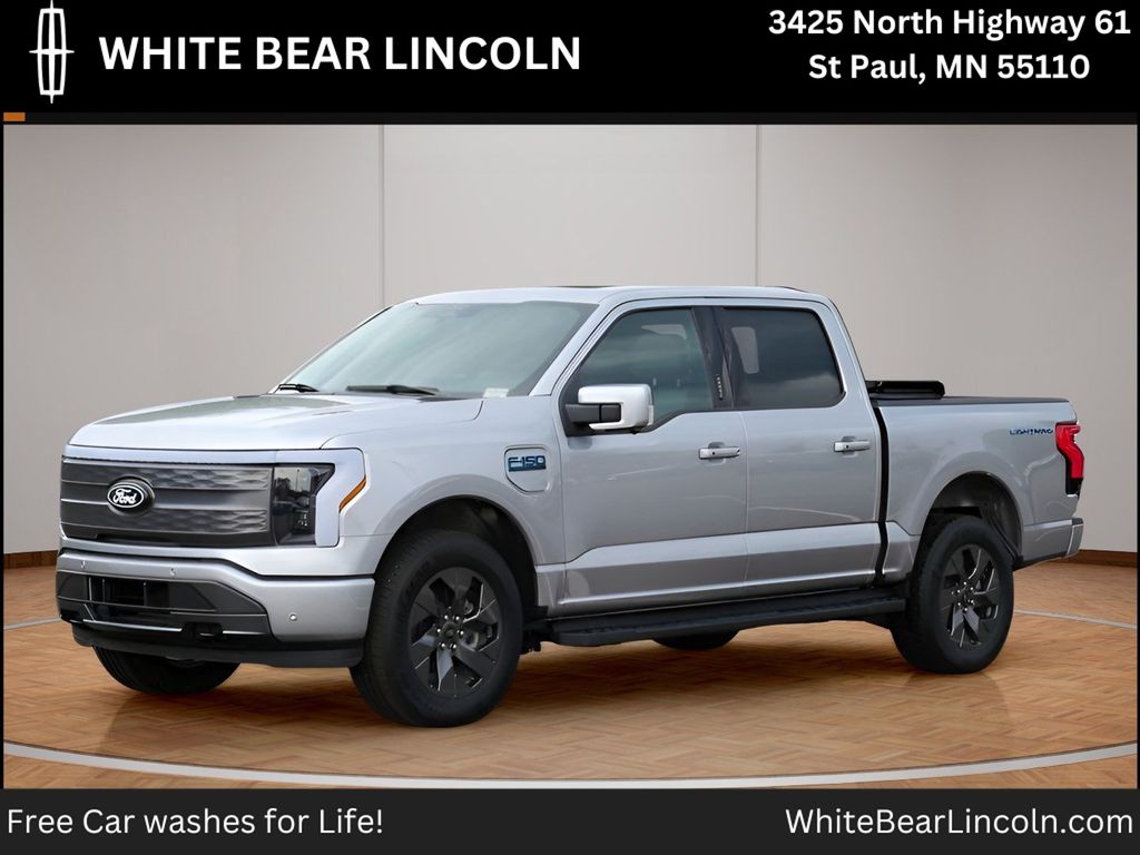 Silver Metallic 2025 Ford F-150 Lightning Pickup Truck All-Wheel Drive Automatic