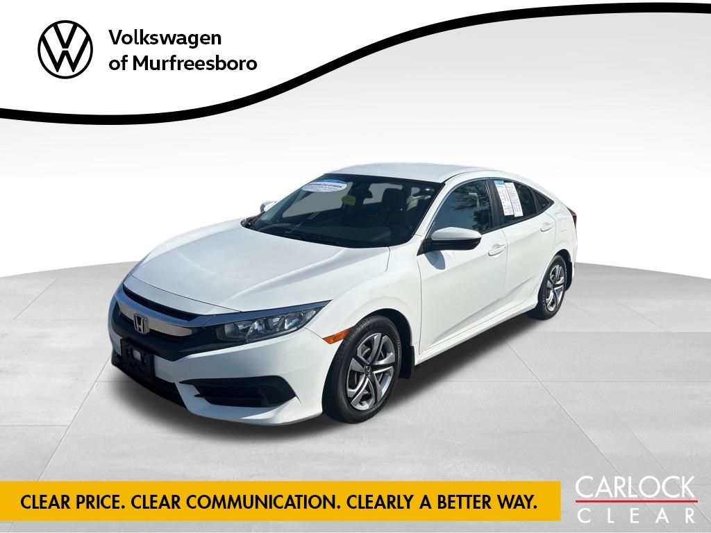 Taffeta White 2018 Honda Civic LX Sedan Front-Wheel Drive Continuously Variable Transmission
